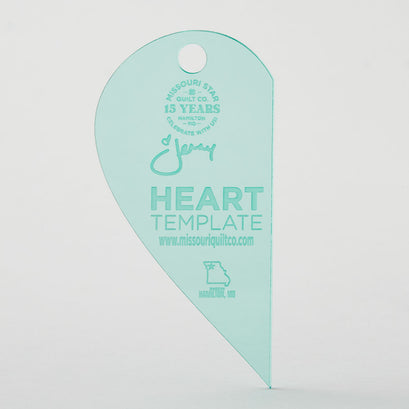 Missouri Star Half Heart Template - Teal