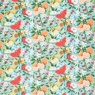 Fruit Loop - Fruit Flowers Jenipapo Yardage