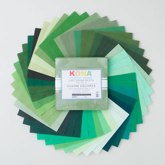 Kona Cotton Leafy Greens Palette Charm Pack