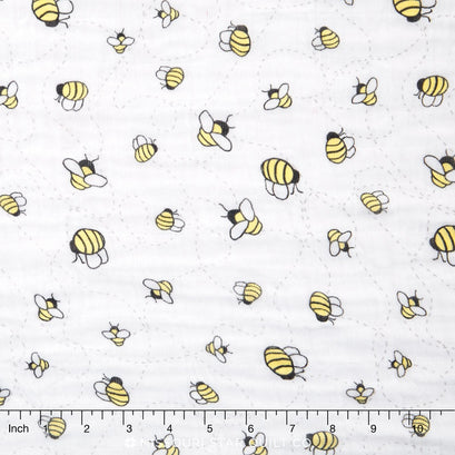 Embrace - Double Gauze Bees-A-Buzz Banana Yardage