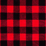 Luxe Cuddle® - Buffalo Check Scarlet Black Minky Yardage Primary Image