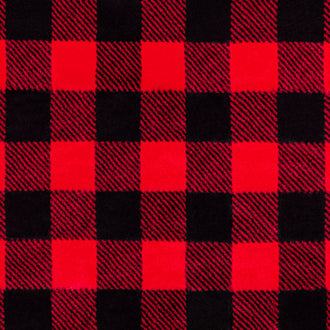 Luxe Cuddle® - Buffalo Check Scarlet Black Minky Yardage