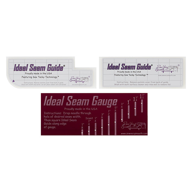 Seam Guide Ruler with 2 PCS Magnetic Guides, 1/8 to 2 Straight