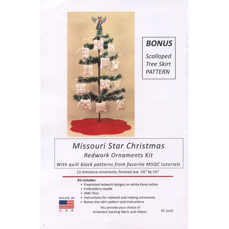 Missouri Star Christmas Redwork Ornament Kit