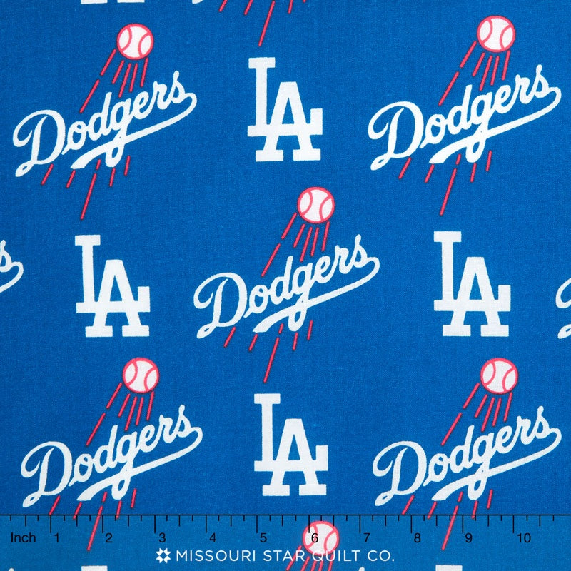 Cotton Fabric - Sports Fabric - MLB Baseball Los Angeles Dodgers