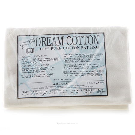 Quilters Dream Cotton Supreme Quilt Batting Crib Size Natural Color Heavy  Weight 
