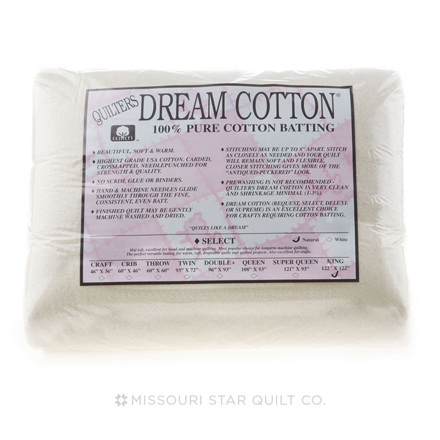 Quilter's Dream Natural Cotton Deluxe Batting (122in x 120in) King