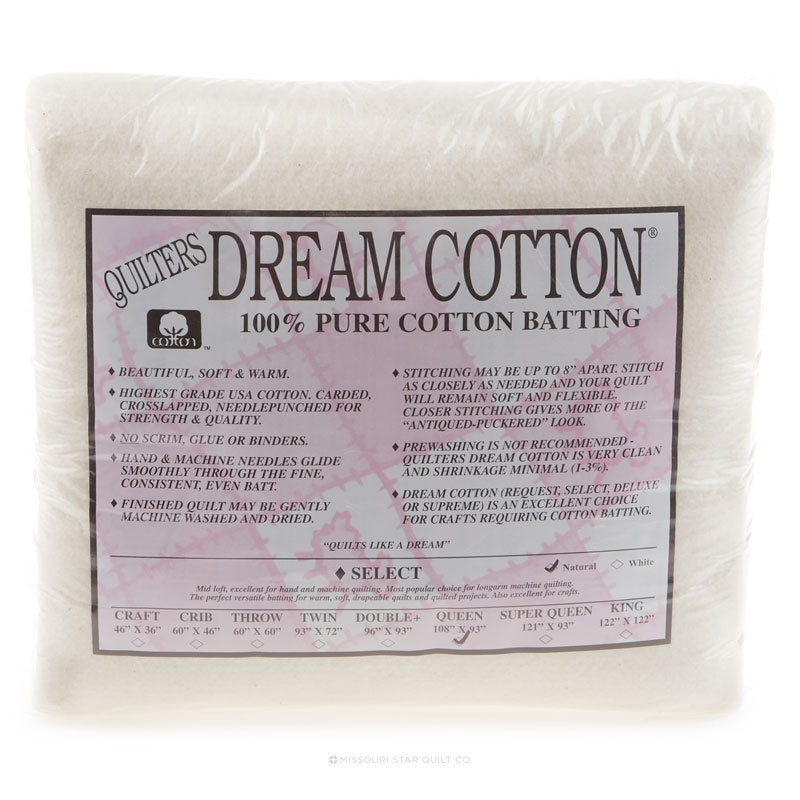 Pellon Natural Cotton Batting, off-White 96 x 9 Yards by the Bolt